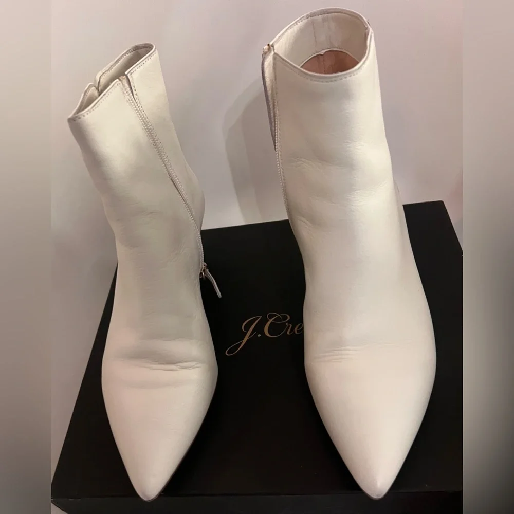 J. Crew Ivory Ankle Boots - Picture 3 of 12